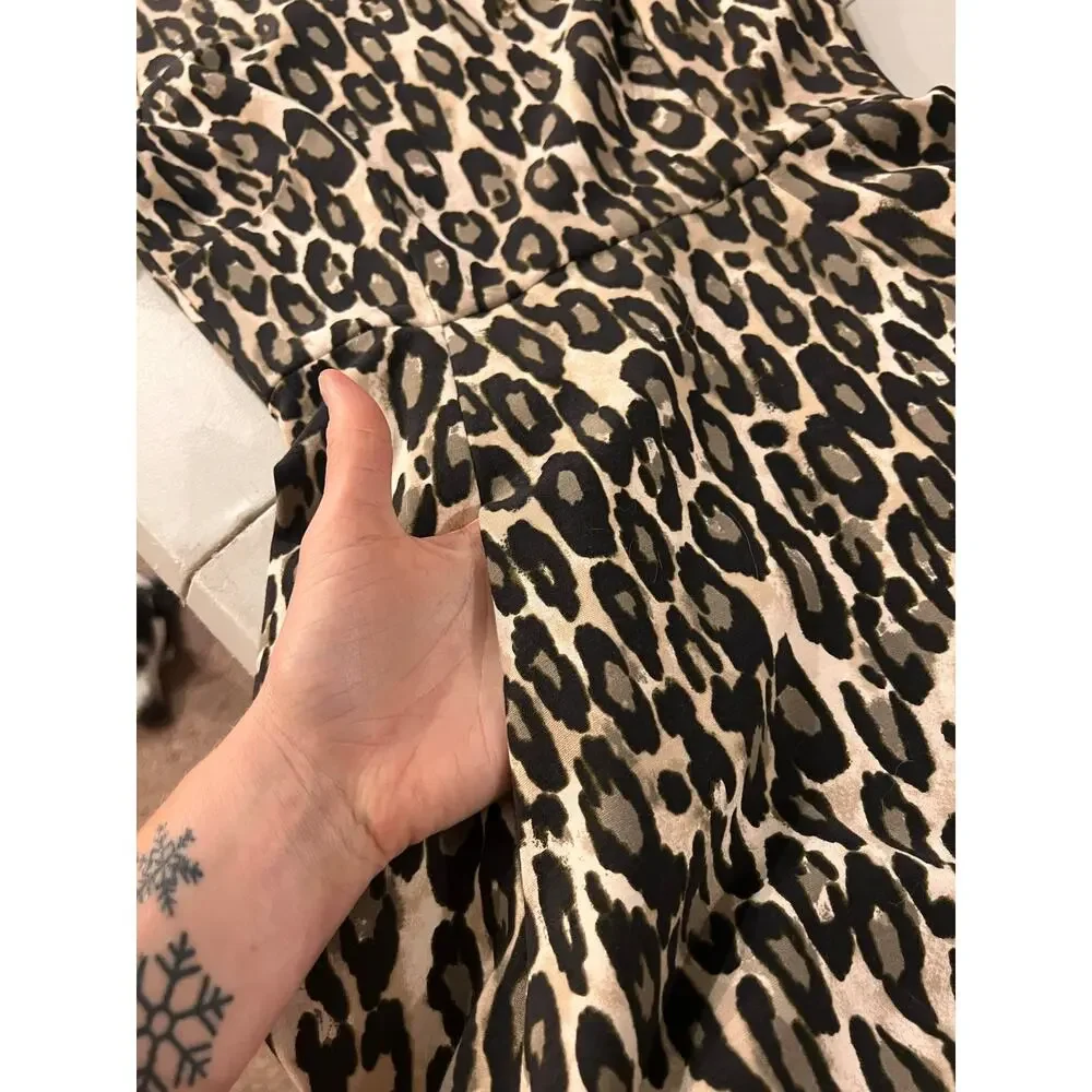 Kate Spade Animal Print Short Sleeve Fit & Flare Cocktail Summer Dress Size 4